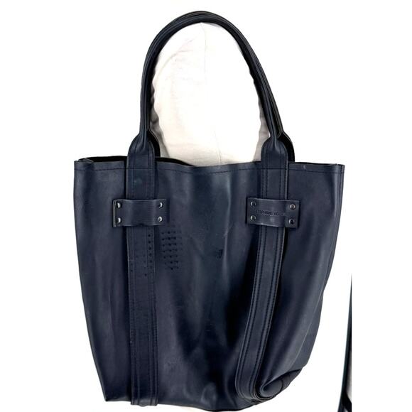 Stephane Verdino Handbags - Stephane Verdino Bag Paris Black PVC Tote Faux Leather